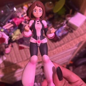 Anime Action Figure with Pink and Black Suit